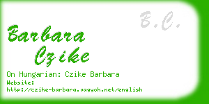 barbara czike business card